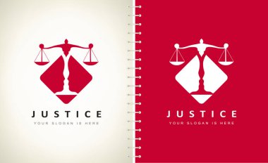 Adalet logosu vektör tasarımının ölçekleri