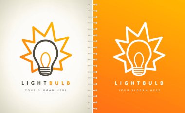 Ampul logosu elektrik ve ışık kaynağı