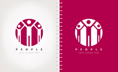 İnsanlar logo vektörü. Toplum tasarımı.