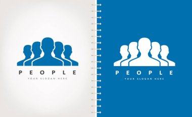İnsanlar logo vektörü. Toplum tasarımı.