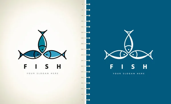 Logotipo Peixe Vetor Animais Subaquáticos Ilustração De Bancos De Imagens