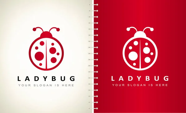 Nyckelpiga Logotyp Vektor Insektsutformning Royaltyfria illustrationer