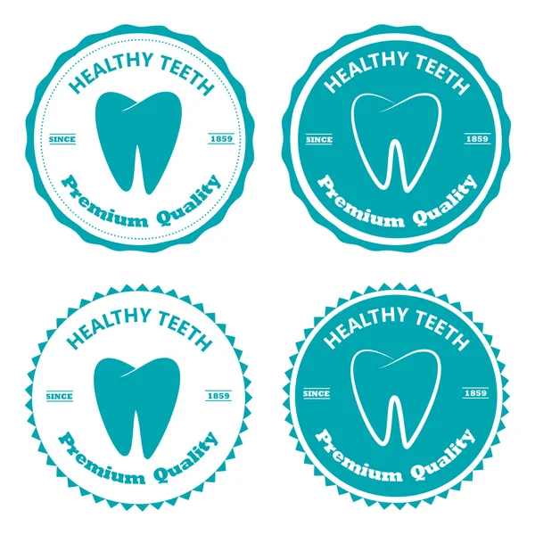 Tooth badge — Stock Vector