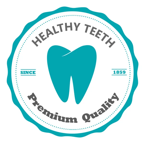 Tooth badge — Stock Vector