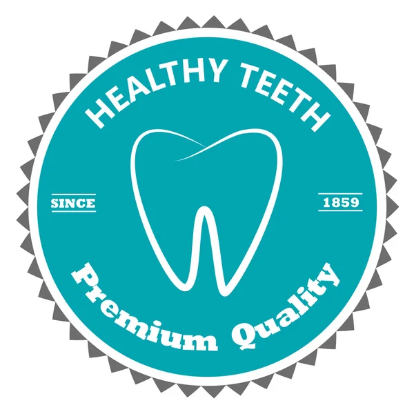 Tooth badge — Stock Vector