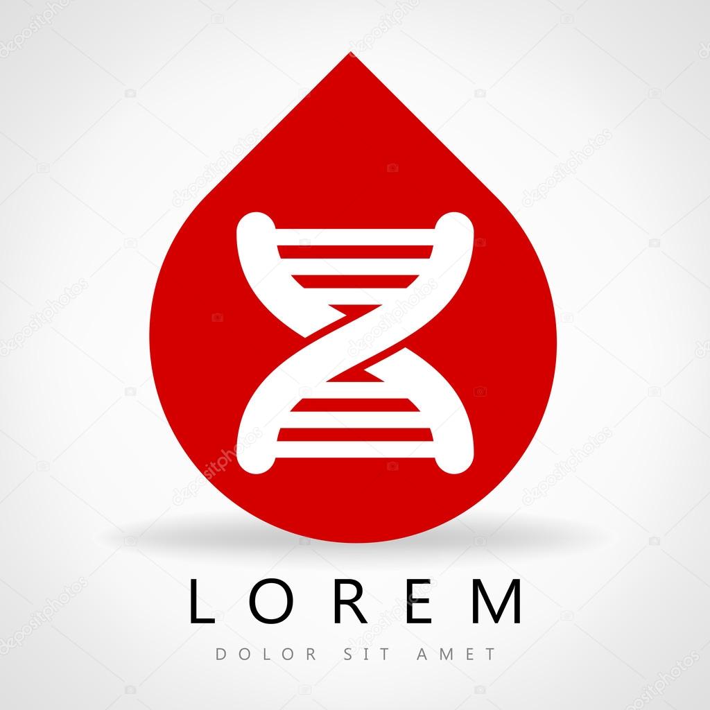 DNA and molecule symbol. Vector illustration.