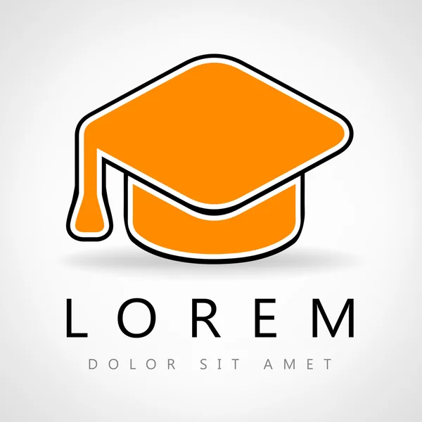 Sombrero de graduación — Vector de stock