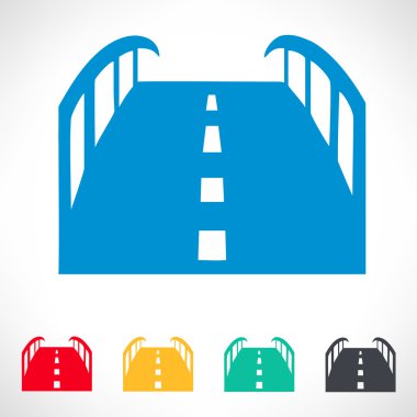Yol sembolü. Lanmış yol logosu.