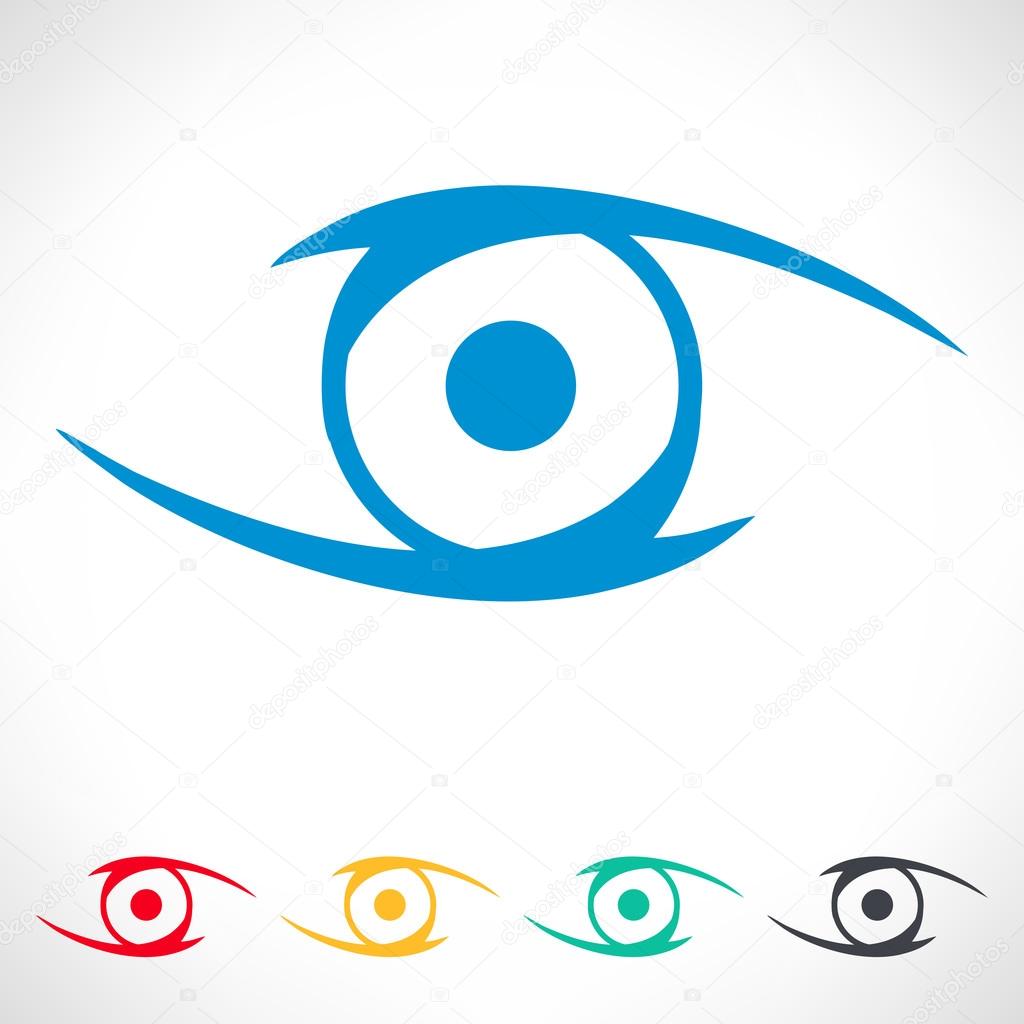 Eye symbol. Eyeball. Vector illustration.