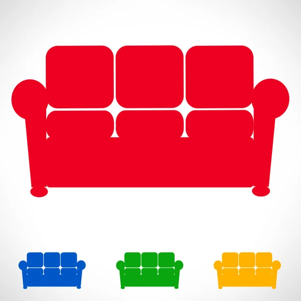 Sofa symbol - vector illustration — Stock Vector