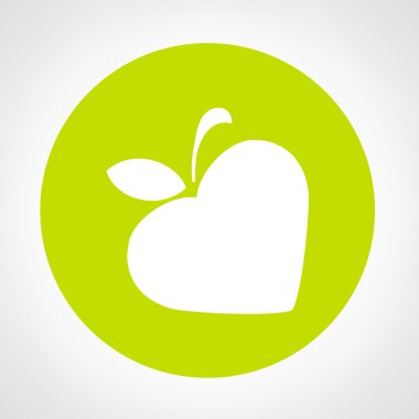 Elma sembolü. Vektör çizim.