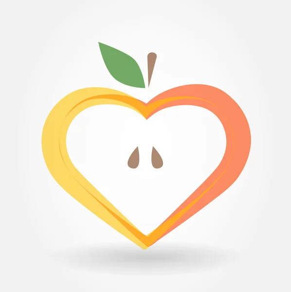 Apple symbol. Vektorové ilustrace. — Stockový vektor