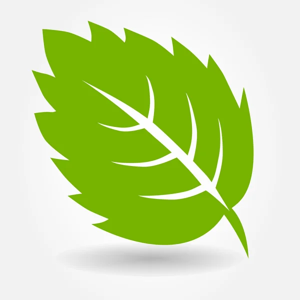 Öko-Symbol grünes Blatt Vektor Illustration — Stockvektor