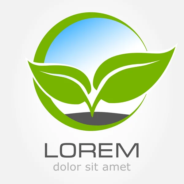 Eco symbool groene blad vectorillustratie — Stockvector