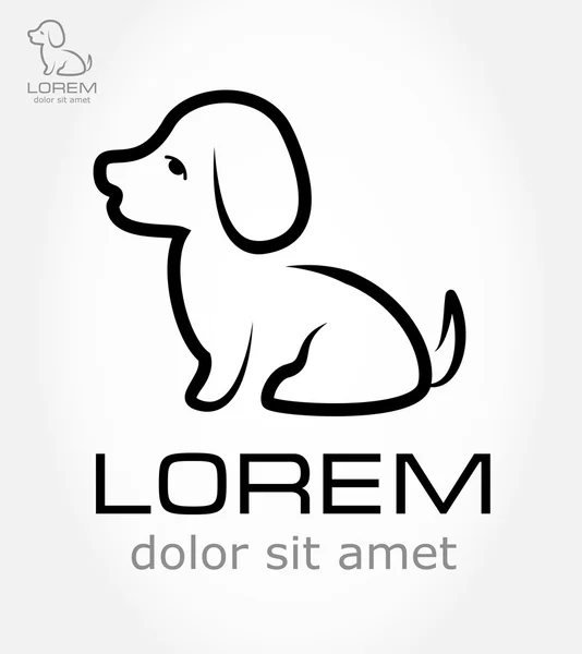 Puppy symbool. Vectorillustratie. — Stockvector