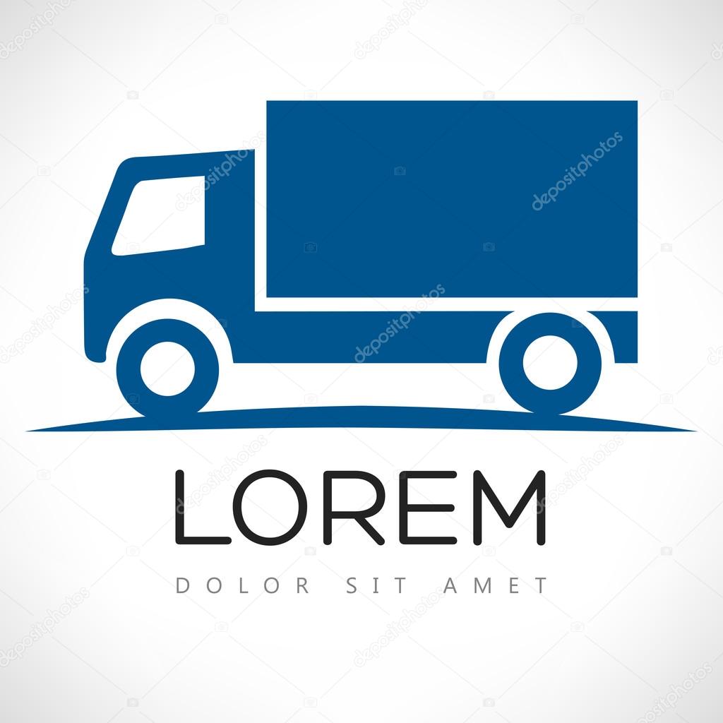 Truck vector logo design template