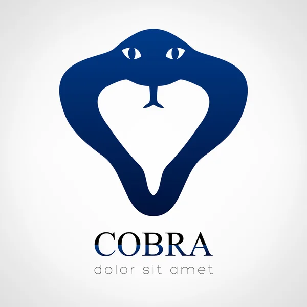 Cobra silhouette de serpent design de logo vectoriel — Image vectorielle