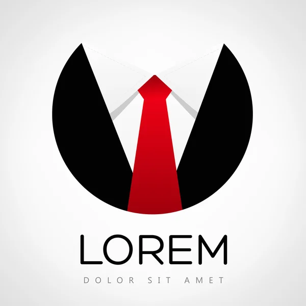 Logo d'entreprise. vecteur de cravate — Image vectorielle