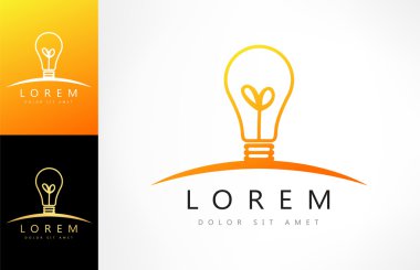 Ampul logo illüstrasyon