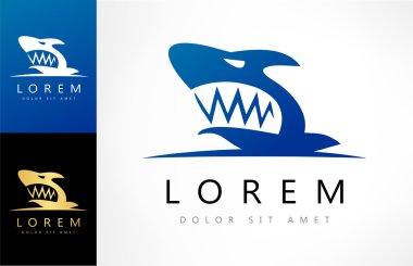 Köpekbalığı - logo illüstrasyon
