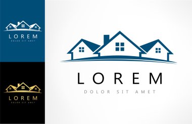 houses logo illustration clipart