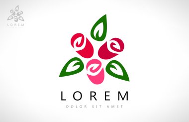 Gül logo illüstrasyon