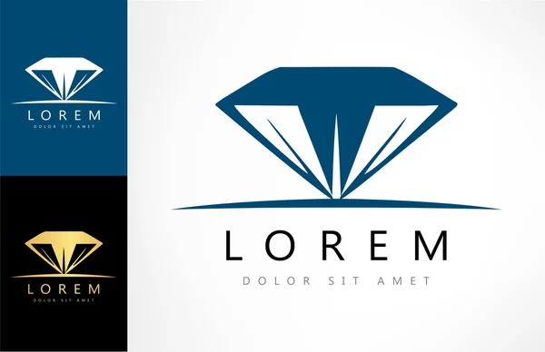 Diamant abstracte logo — Stockvector