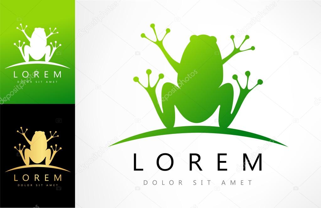 Frog logo ,vector illustration