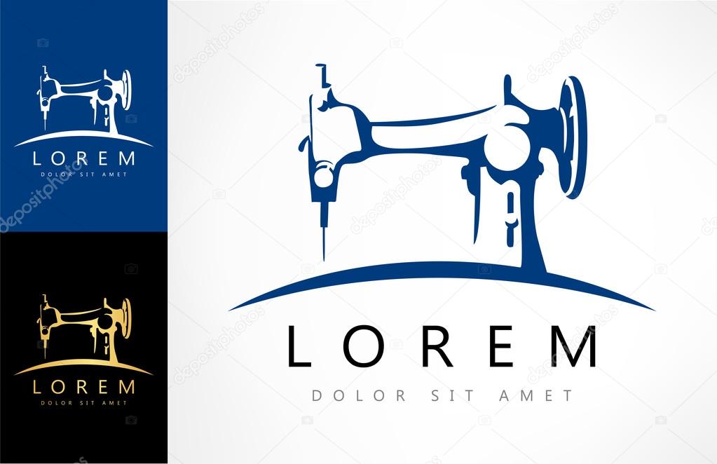 Sewing machine logo,vector illustration