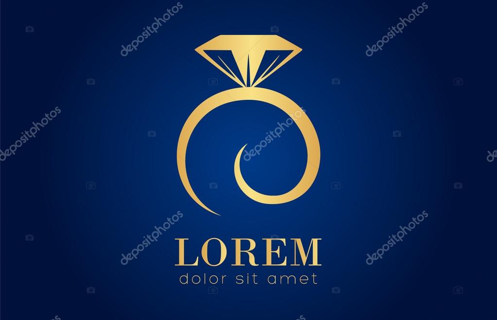 Wedding ring vector logo