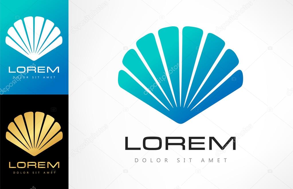 Sea shell logo ,vector illustration