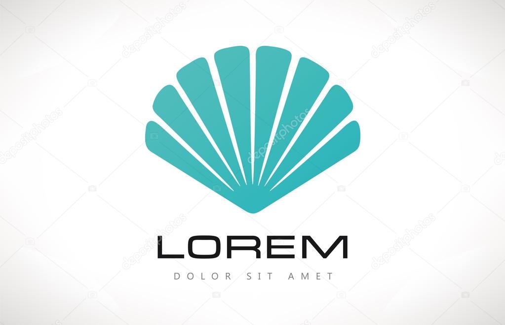 Sea shell logo. Vector illustration.