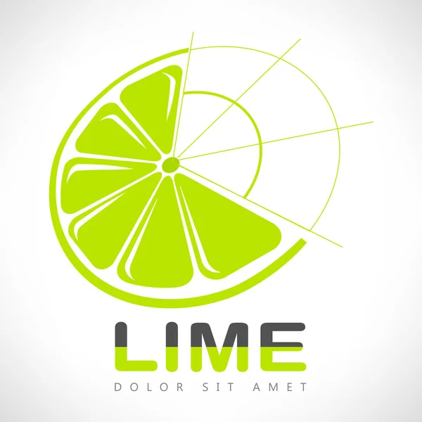 Lime logotyp illustration. — Stock vektor