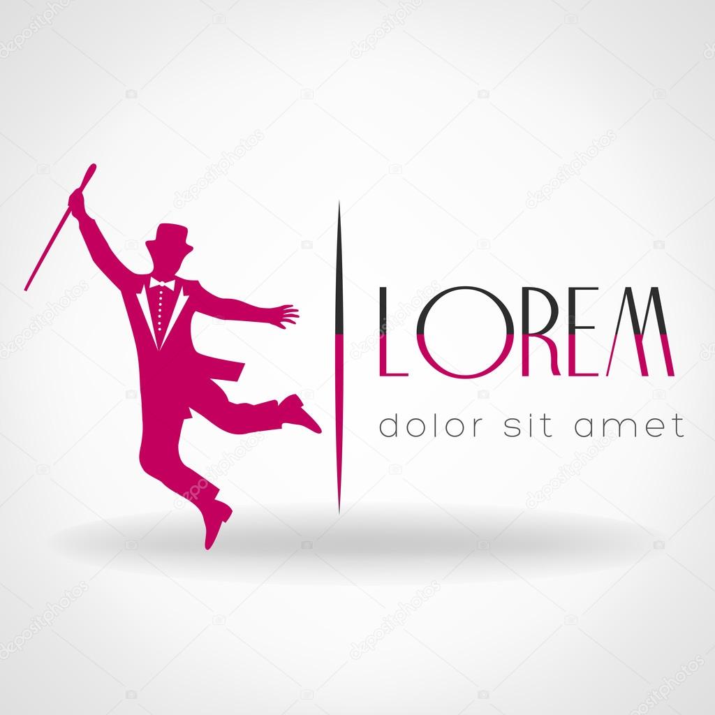 Showman silhouette illustration,vector