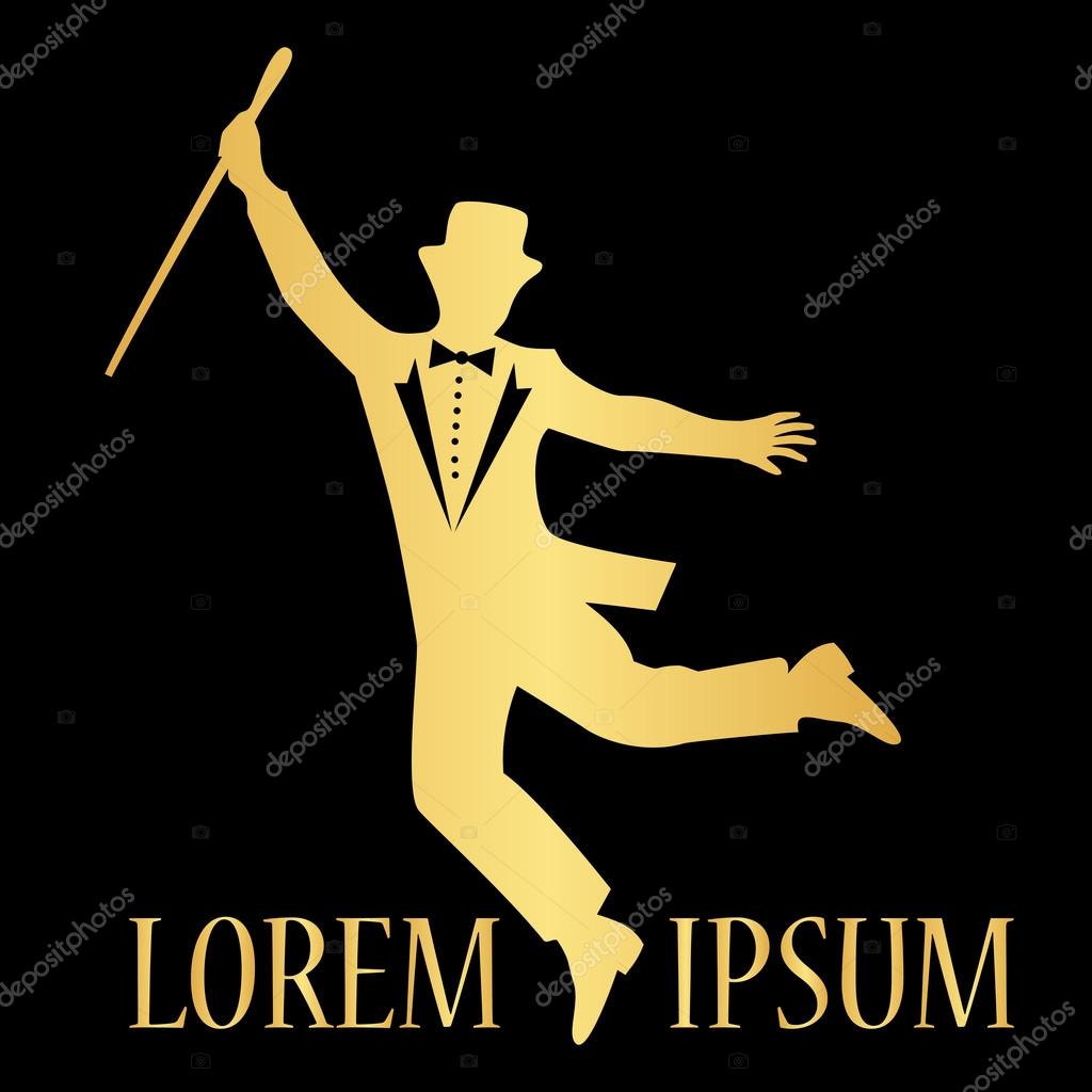 Showman silhouette illustration,vector