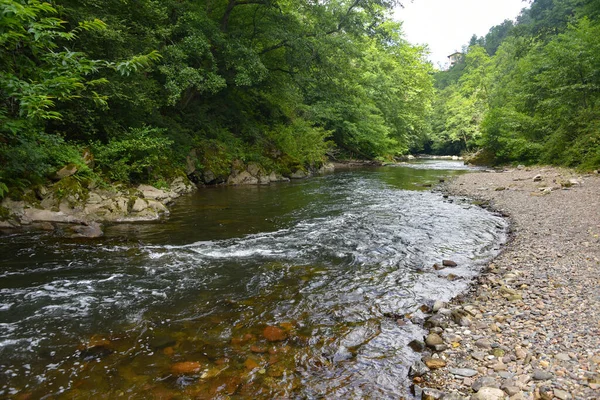 Puente Las Brujas Leitzaran Rivier Andoian Gipuzkoa Baskenland Spanje — Stockfoto