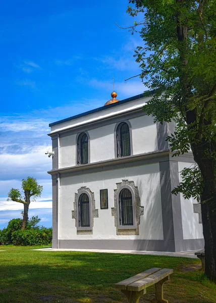 San Sebastian Spain August 2021 Isla Santa Clara Lighthouse Concha — Stock Photo, Image