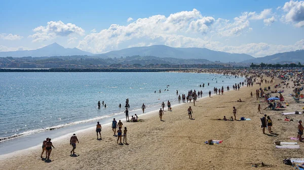 Hondarribia España Ago 2021 Verano Playa Hondarribia País Vasco España — Foto de Stock