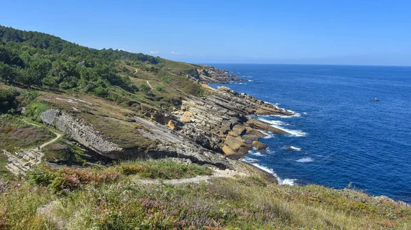 Senderos Largo Escarpada Costa Vasca Cerca Del Monte Jaizkibel Hondarribia —  Fotos de Stock