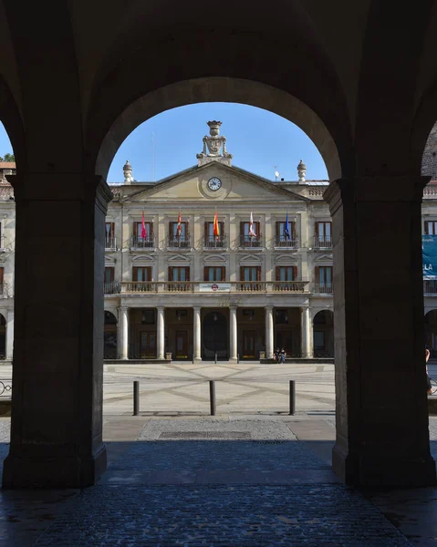 Vitoria Gasteiz España Agosto 2021 Plaza España Casco Antiguo Vitoria — Foto de Stock