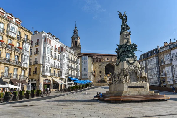 Vitória Gasteiz Espanha Agosto 2021 Monumento Batalha Vitória Plaza Virgen — Fotografia de Stock