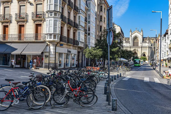 Vitoria Gasteiz Spanje Aug 2021 Fietsen Openbaar Vervoer Stad Vitoria — Stockfoto