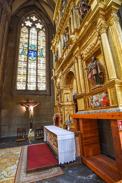 Vitoria Gasteiz España Ago 2021 Interior Catedral Santa Maria Catedral —  Fotos de Stock