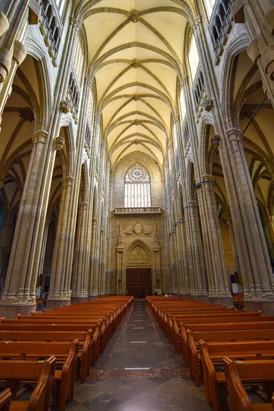Vitoria Gasteiz Spanje Aug 2021 Interieur Van Kathedraal Van Santa — Stockfoto