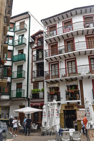 Zumaia Espagne Août 2021 Bâtiments Traditionnels Basques Dans Ville Portuaire — Photo