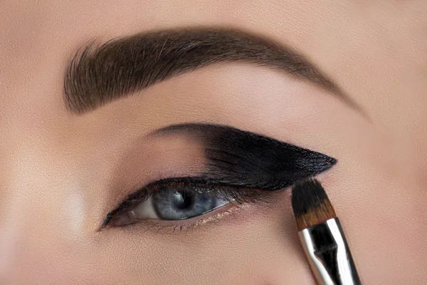 Woman eye with beautiful makeup Stock Image