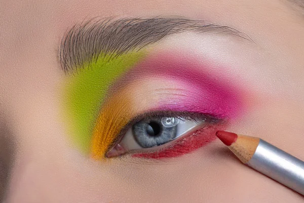 Frauenauge mit schönem Make-up — Stockfoto