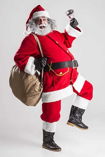 Wesoły zabawny tradycyjnych Święty Mikołaj — Zdjęcie stockowe