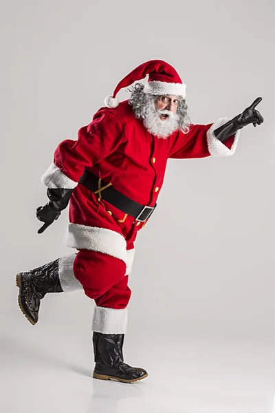 Wesoły zabawny tradycyjnych Święty Mikołaj — Zdjęcie stockowe