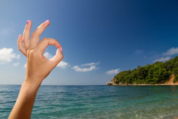 The Gesture Of "Everything's Fine" — Stock Photo, Image